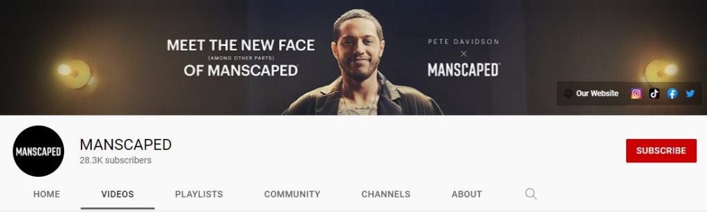 capa do canal do youtube manscaped