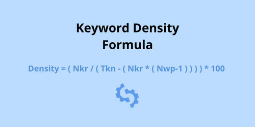fórmula de densidade de palavras-chave