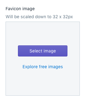 selecione a imagem para instalar o favicon no Shopify