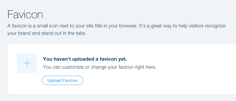 Como fazer upload de favicon para o wix
